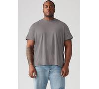T-Shirt LEVI'S PLUS "LE BIG ORIGINAL HM TEE", Herren, Gr. XXL (64/66), grau (smoked pea), Jersey, Obermaterial: 100% Baumwolle, unifarben, regular fit normal, Rundhals, Shirts T-Shirt, mit Logo Sticke