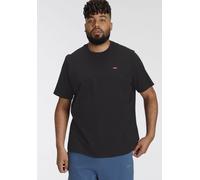 T-Shirt LEVI'S PLUS "LE BIG ORIGINAL HM TEE", Herren, Gr. XXL (64/66), schwarz, Jersey, Obermaterial: 100% Baumwolle, unifarben, regular fit normal, Rundhals, Shirts T-Shirt, mit Logo Stickerei (23050
