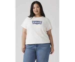 T-Shirt LEVI'S PLUS "PL PERFECT TEE", Damen, Gr. XL (46/48), plus bandana bw fill t3 hellweiß, Single Jersey, Obermaterial: 100% Baumwolle, Shirts T-Shirt (79264908-XL) plus bandana bw fill t3 hellwei