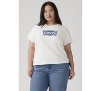 T-Shirt LEVI'S PLUS "PL PERFECT TEE", Damen, Gr. XXXL (54/56), plus bandana bw fill t3 hellweiß, Single Jersey, Obermaterial: 100% Baumwolle, Shirts T-Shirt (79264908-XXXL) plus bandana bw fill t3 hel