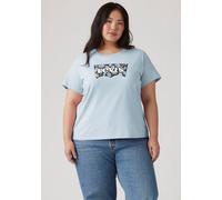 T-Shirt LEVI'S PLUS "PL PERFECT TEE", Damen, Gr. XXXL (54/56), plus p2 bw floral fill country air, Single Jersey, Obermaterial: 100% Baumwolle, Shirts T-Shirt (35642101-XXXL) plus p2 bw floral fill co