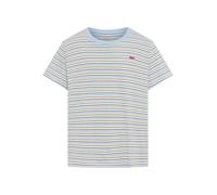 T-Shirt LEVI'S PLUS "PL THE PERFECT", Damen, Gr. 4XL (58/62), blau (light blau stripe chambra), Single Jersey, Obermaterial: 100% Baumwolle, gestreift, figurumspielend hüftbedeckend, Rundhals, abgeste