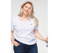 T-Shirt LEVI'S PLUS "THE PERFECT TEE", Damen, Gr. XL (46/48), weiß, Jersey, Obermaterial: 100% Baumwolle, figurumspielend normal, Rundhals, Shirts T-Shirt, Figur umspielend (87569415-XL) weiß