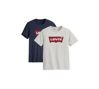 T-Shirt LEVI'S "T-Shirt Graphic Set-In Neck 2er Pack", Herren, Gr. L, bunt (grau, blau), Obermaterial: 100% Baumwolle CO., Shirts T-Shirt (87621736-L) grau, blau