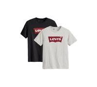 T-Shirt LEVI'S "T-Shirt Graphic Set-In Neck 2er Pack", Herren, Gr. XL, schwarz (grau, schwarz), Obermaterial: 100% Baumwolle CO., Shirts T-Shirt (99714358-XL) grau, schwarz
