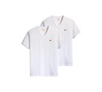 Levi's Herren T-Shirt 2er Pack - Original Housemark Tee, V-Ausschnitt, Baumwolle Weiß / L L Weiß