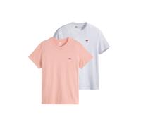 T-Shirt LEVI'S "T-Shirt Original Housemark Tee 2er Pack", Herren, Gr. L, bunt (weiß, rosa), Obermaterial: 100% Baumwolle CO., Shirts T-Shirt (49936005-L) weiß, rosa