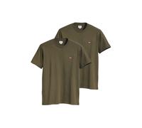 T-Shirt LEVI'S "T-Shirt Original Housemark Tee 2er Pack", Herren, Gr. L, grün (oliv), Obermaterial: 100% Baumwolle CO., Shirts T-Shirt (86731142-L) oliv