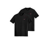 T-Shirt LEVI'S "T-Shirt Original Housemark Tee 2er Pack", Herren, Gr. XL, schwarz, Obermaterial: 100% Baumwolle CO., Shirts T-Shirt (39302532-XL) schwarz