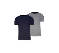 T-Shirt LEVI'S "T-Shirt Solid Crew 2P 2er Pack", Herren, Gr. S, bunt (dunkelblau, grau), Obermaterial: 95% Baumwolle CO. 5% Elasthan EL., Shirts T-Shirt (77392150-S) dunkelblau, grau