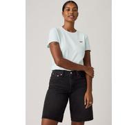 T-Shirt LEVI'S "TEE Minilogo", Damen, Gr. M (38), country air cotton, Jersey, Obermaterial: 100% Baumwolle, figurbetont hüftlang, Rundhals, gerader Abschluss, Shirts T-Shirt, mit kleiner Logostickerei