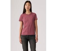 T-Shirt LEVI'S "TEE Minilogo", Damen, Gr. S (36), crushed berry cotton, Jersey, Obermaterial: 100% Baumwolle, figurbetont hüftlang, Rundhals, gerader Abschluss, Shirts T-Shirt, mit kleiner Logosticker