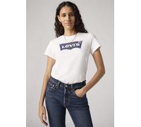T-Shirt LEVI'S "THE PERFECT TEE WHITES", Damen, Gr. XS (34), maya fuzzy dot bw fi, Single Jersey, Obermaterial: 100% Baumwolle, bedruckt, regular fit taillenbedeckt, Rundhals, gerader Abschluss, Shirt