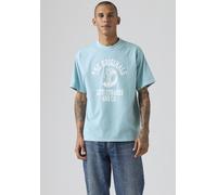 T-Shirt LEVI'S "VINTAGE FIT GRAPHIC TEE", Herren, Gr. L, blau (the originals 4 forget me not), Jersey, Obermaterial: 100% Baumwolle, normal hüftbedeckend, Rundhals, Shirts T-Shirt, mit Logo-Print (545