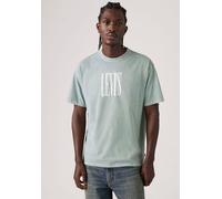 T-Shirt LEVI'S "VINTAGE FIT GRAPHIC TEE", Herren, Gr. S, stretched serif 4 lead, Jersey, Obermaterial: 100% Baumwolle, bedruckt, normal hüftbedeckend, Rundhals, Shirts T-Shirt, mit Logo-Print (3258723