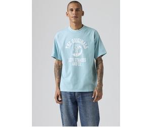 T-Shirt LEVI'S "VINTAGE FIT GRAPHIC TEE", Herren, Gr. XL, blau (the originals 4 forget me not), Jersey, Obermaterial: 100% Baumwolle, normal hüftbedeckend, Rundhals, Shirts T-Shirt, mit Logo-Print (54