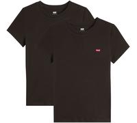 T-Shirt LEVI'S "VNECK TEE 2 PACK", Damen, Gr. M (38), schwarz (2 pack tee caviar,), Jersey, Obermaterial: 100% Baumwolle, Basic hüftlang, V-Ausschnitt, Shirts T-Shirt (92658939-M) 2 pack tee caviar,