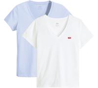 T-Shirt LEVI'S "VNECK TEE 2 PACK", Damen, Gr. XL (42), 2 pack v neck kentuc, Jersey, Obermaterial: 100% Baumwolle, Basic hüftlang, V-Ausschnitt, Shirts T-Shirt (95223461-XL)