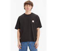 T-Shirt LEVI'S "Workwear Tee", Damen, Gr. S, schwarz (meteorite), Jersey, Obermaterial: 100% Baumwolle, unifarben, oversize hüftbedeckend, Rundhals, Shirts T-Shirt, mit aufgesetzter Tasche (10916369-S