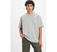 T-Shirt LEVI'S "Workwear Tee", Damen, Gr. XL, grau (mid tone grau heathe), Jersey, Obermaterial: 100% Baumwolle, unifarben, oversize hüftbedeckend, Rundhals, Shirts T-Shirt, mit aufgesetzter Tasche (6