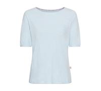 T-Shirt LIEBLINGSSTÜCK "Candice", Damen, Gr. 3XL, blau (skyway), Single Jersey, Obermaterial: 100% Baumwolle, clean, unifarben, regular fit normal, Rundhals, Rollsaum, Shirts T-Shirt, mit Rundhals (46