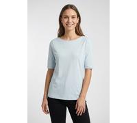 T-Shirt LIEBLINGSSTÜCK "Candice", Damen, Gr. XL, blau (skyway), Single Jersey, Obermaterial: 100% Baumwolle, clean, unifarben, regular fit normal, Rundhals, Rollsaum, Shirts T-Shirt, mit Rundhals (466