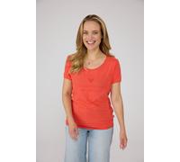 T-Shirt LIEBLINGSSTÜCK "CiaEp", Damen, Gr. L (40), rot (bright rot), Jersey, Obermaterial: 100% Baumwolle, meliert, regular fit taillenbedeckt, Rundhals, Shirts T-Shirt, mit Logo-Print (47961717-L) br