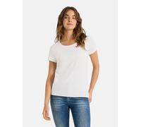 T-Shirt LIEBLINGSSTÜCK "CiaEp", Damen, Gr. XL, sanftes weiß, Jersey, Obermaterial: 100% Baumwolle, unifarben, regular fit taillenbedeckt, Rundhals, Shirts T-Shirt, mit Logo-Print (57387906-XL) sanftes