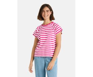 T-Shirt LIEBLINGSSTÜCK "TaraEP", Damen, Gr. XXL, lovely pink, Single Jersey, Obermaterial: 100% Baumwolle, gemustert, gestreift, mehrfarbig, hüftlang, Rundhals, Raglanärmel, Shirts T-Shirt, aus reiner