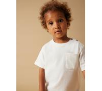T-Shirt LIL' ATELIER "NMMDOLAN SS LOOSE TOP LIL NOOS", Jungen, Gr. 110, coconut milk, Jersey, Obermaterial: 100% Baumwolle, unifarben, normal normal, Rundhals, Shirts T-Shirt, Baumwolle, regular fit (
