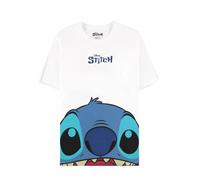 Lilo & Stitch - Peeking Stitch White - T-Shirt - Weiß - XXL - 100% Baumwolle Weiß XXL