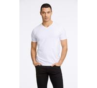 Lindbergh Slim Fit T-Shirt V-Ausschnitt weiss, Einfarbig