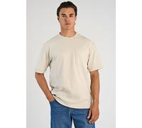 T-Shirt LINDBERGH "T-Shirt Oversize Fit", Herren, Gr. L, beige (lt stone), Obermaterial: 85% Baumwolle, 15% Polyester, unifarben, oversize, Rundhals, Shirts T-Shirt (33770434-L) lt stone