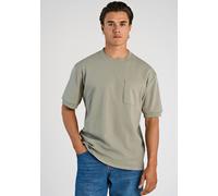 T-Shirt LINDBERGH "T-Shirt Oversize Fit", Herren, Gr. XXL, grün (khaki), Obermaterial: 85% Baumwolle, 15% Polyester, unifarben, oversize, Rundhals, Shirts T-Shirt (59549050-XXL) khaki