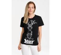 T-Shirt LOGOSHIRT "Asterix der Gallier - Asterix Skizze", Damen, Gr. M, schwarz, 100% Baumwolle, bedruckt, normal, Rundhals, Shirts T-Shirt, mit lizenziertem Print (74646909-M) schwarz