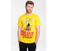 T-Shirt LOGOSHIRT "Asterix - Der Gallier", Damen, Gr. M, gelb, 100% Baumwolle, bedruckt, normal, Rundhals, Shirts T-Shirt, mit Retro-Print (20969413-M) gelb