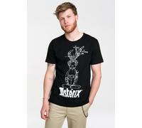 T-Shirt LOGOSHIRT "Asterix der Gallier", Herren, Gr. 3XL, schwarz-weiß (schwarz, weiß), 100% Baumwolle, bedruckt, normal, Rundhals, Shirts T-Shirt, mit lizenzierten Originaldesign (43485150-XXXL) schw