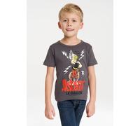 T-Shirt LOGOSHIRT "Asterix Der Gallier", Mädchen, Gr. 92/98, grau, 100% Baumwolle, bedruckt, normal, Rundhals, Shirts T-Shirt, mit Frontdruck (74825221-92) grau