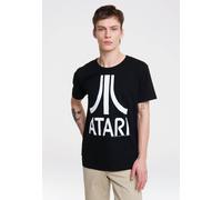 Logoshirt® Atari I Logo I T-Shirt Print I Damen & Herren I kurzärmlig I schwarz I Lizenziertes Originaldesign I Größe M
