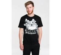 T-Shirt LOGOSHIRT "Avengers - Marvel - Heroes United", Damen, Gr. S, schwarz, 100% Baumwolle, bedruckt, normal, Rundhals, Shirts T-Shirt, mit auffälligem Print (61938041-S) schwarz