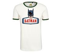 TRAKTOR® Batman I Gesicht | T-Shirt Print | Damen & Herren | kurzärmlig | Weiss-grün | Lizenziertes Originaldesign | Größe L
