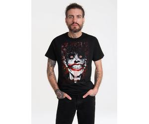 T-Shirt LOGOSHIRT "Batman - Joker Bats Graffiti", Herren, Gr. 5XL, schwarz, 100% Baumwolle, unifarben, normal, Rundhals, Shirts T-Shirt, mit coolem Superschurken-Print (38900727-5XL) schwarz