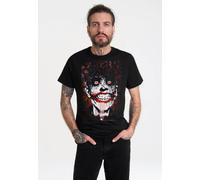 T-Shirt LOGOSHIRT "Batman - Joker Bats Graffiti", Herren, Gr. M, schwarz, 100% Baumwolle, unifarben, normal, Rundhals, Shirts T-Shirt, mit coolem Superschurken-Print (38900727-M) schwarz