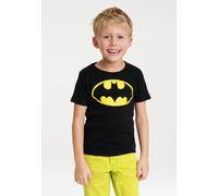 T-Shirt LOGOSHIRT "Batman", Mädchen, Gr. 122/134, schwarz (schwarz, gelb), 100% Baumwolle, bedruckt, normal, Rundhals, Shirts T-Shirt, mit Superhelden Logo-Druck (49747743-122) schwarz, gelb