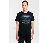 Logoshirt® DC Comics I Batman vs. Superman I Dawn of Justice I T-Shirt Print I Damen & Herren I kurzärmlig I schwarz I Lizenziertes Originaldesign Größe L