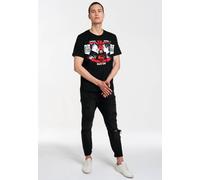 T-Shirt LOGOSHIRT "Batman vs. Superman", Herren, Gr. L, schwarz, 100% Baumwolle, bedruckt, normal, Rundhals, Shirts T-Shirt, mit coolem Frontdruck (17151201-L) schwarz