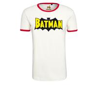 TRAKTOR® Batman I Wings | T-Shirt Print | Damen & Herren | kurzärmlig | Weiss | Lizenziertes Originaldesign | Größe L