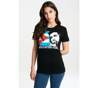 T-Shirt LOGOSHIRT "Che - Cuban Flag", Damen, Gr. XS, schwarz, 100% Baumwolle, bedruckt, normal, Rundhals, Shirts T-Shirt, mit lizenziertem Originaldesign (12863360-XS) schwarz