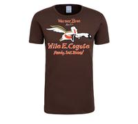 T-Shirt LOGOSHIRT "Coyote", Jungen, Gr. M, braun, 100% Baumwolle, bedruckt, normal, Rundhals, Shirts T-Shirt, mit großem Looney Tunes-Druck (87066312-M) braun