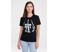 T-Shirt LOGOSHIRT "Dallas - I Shot J.R.", Damen, Gr. M, schwarz, 100% Baumwolle, unifarben, normal, Rundhals, Shirts T-Shirt, mit coolem Print (23166467-M) schwarz